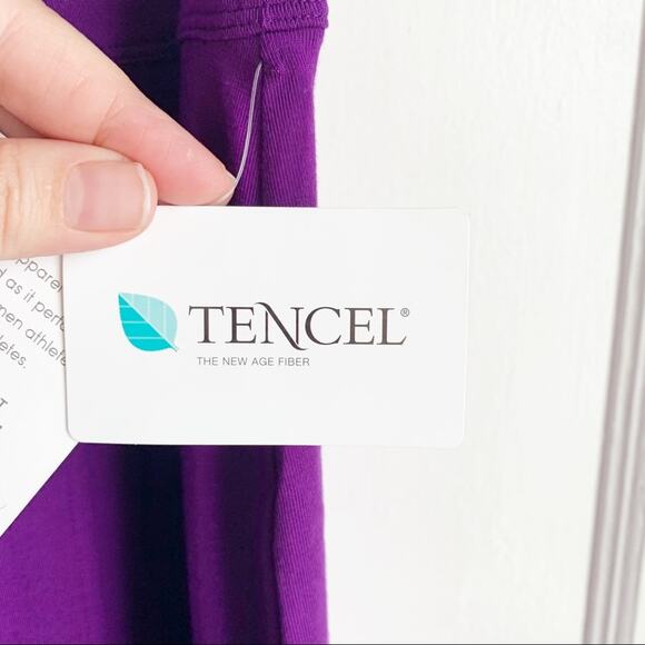 Athleta Seaside Fold Faux Wrap Tencel Skirt Athleisure Purple NWT XS Active - Picture 5 of 9